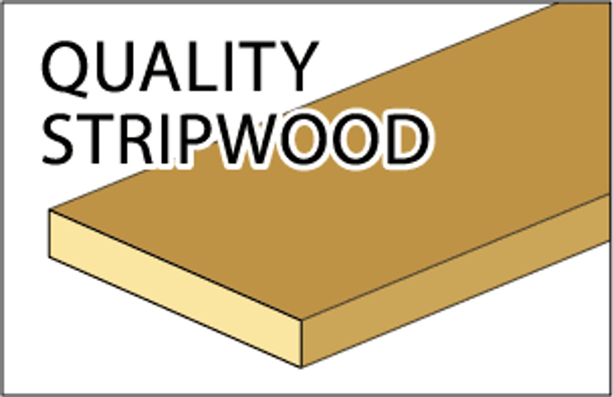 Northeastern Scale Lumber 70324 1/2" x 3/4" x 24" Stripwood (Pack of 2)