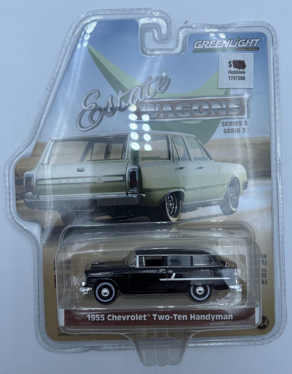 Greenlight Collectibles 29950-B 1:64 1955 Chevrolet Two-Ten Handyman Onyx