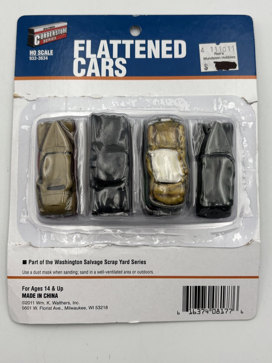 Walthers 933-3634 HO Scale Flattened Cars