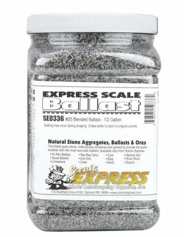 Scenic Express SE0336 O #20 Blended Gray Ballast - 1/2 Gallon Gripper Jug