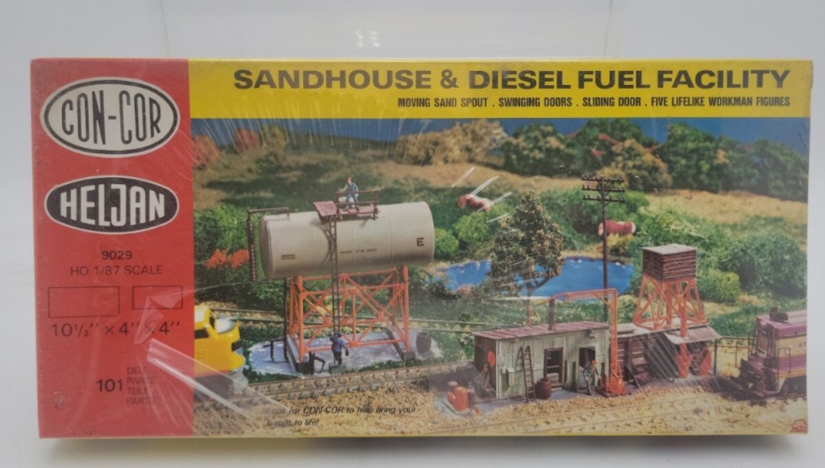 Con-Cor 9029 HO Scale Sandhouse & Diesel Fuel Facility Building Kit