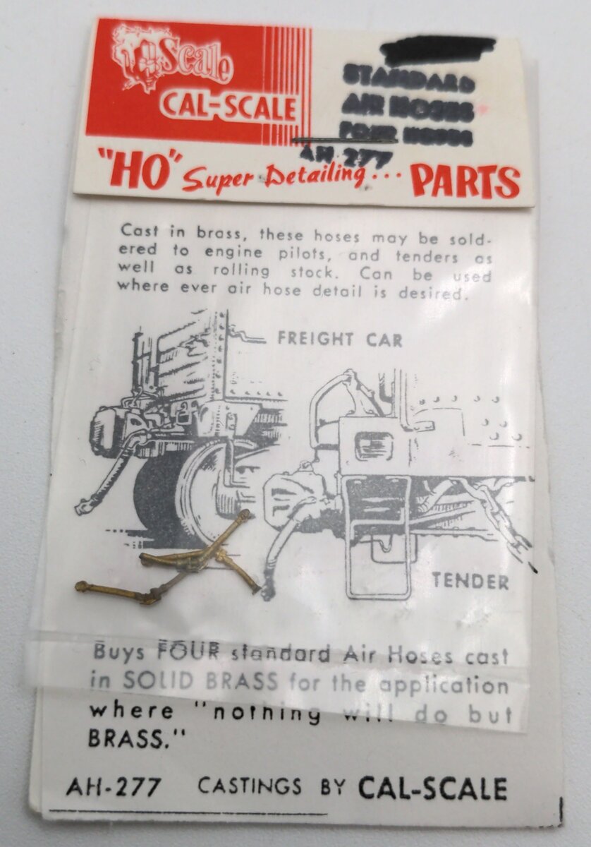 Cal Scale AH-277 HO Model Railroad Standard 4 Hose Air Hoses