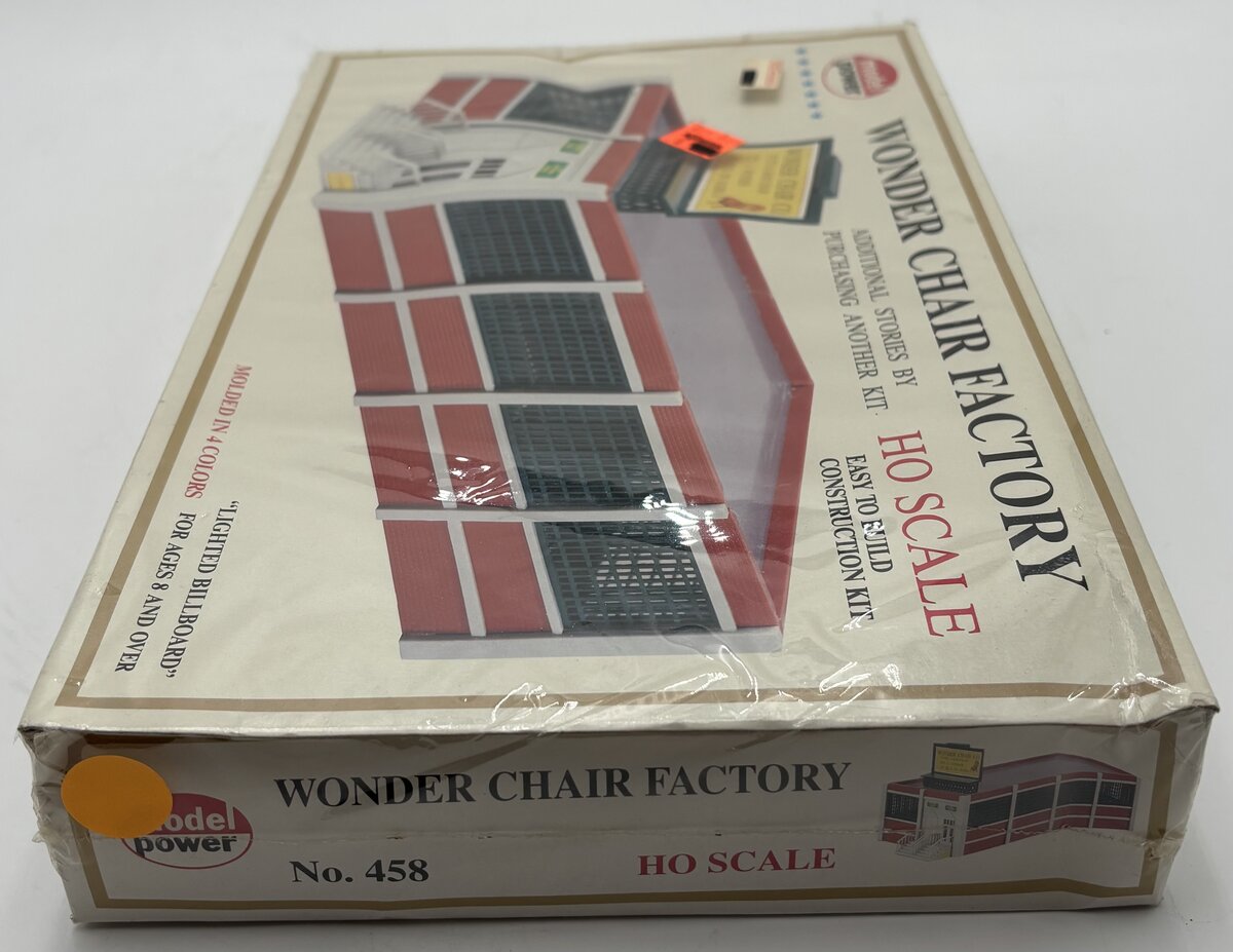 Model Power 458 HO Wonder Chair Factory w/ Lighted Billboard Building Kit