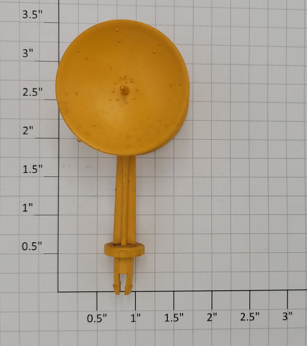 Lionel 465-12 Yellow Antenna Post & Dish Assembly
