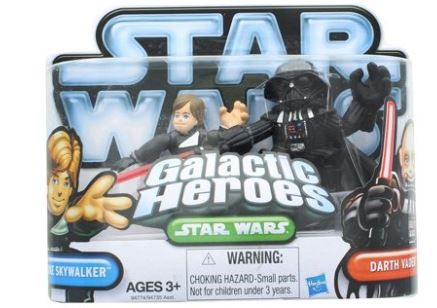 Hasbro Star Wars Galactic Heroes Luke Skywalker & Darth Vader Action Figure
