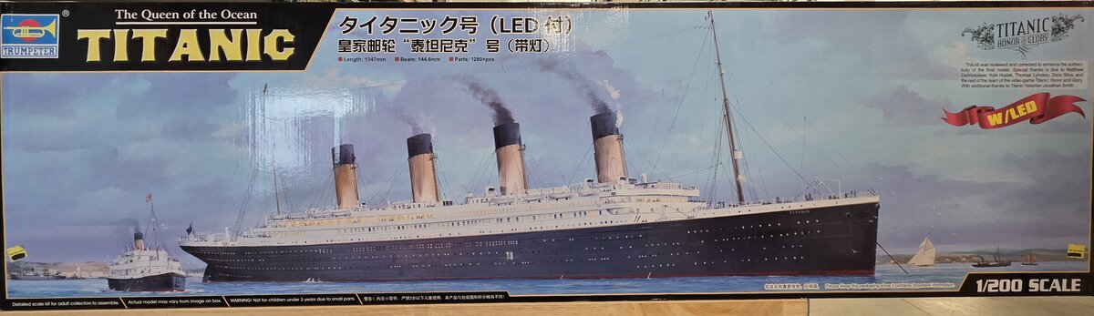 Trumpeter 03719 1:200 RMS Titanic Ocean Liner Plastic Ship Plastic Model Kit