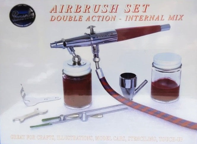 Paasche 00052 Airbrush Set Double Action Internal Mix Siphon Feed