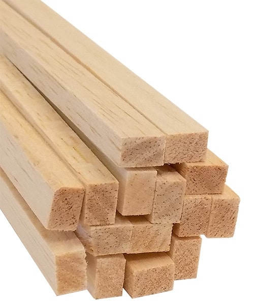 Bud Nosen Models 1076 1/4" x 3/8" x 36" Balsa Strips (Pack of 15)