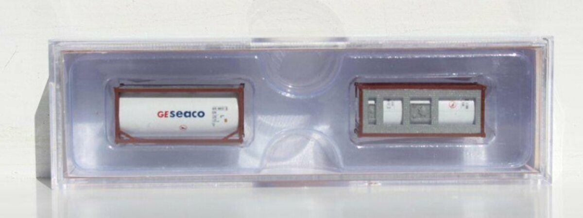JTC Model Trains 205240 N GeSeaCo 20' Standard Tank Container (Pack of 2)