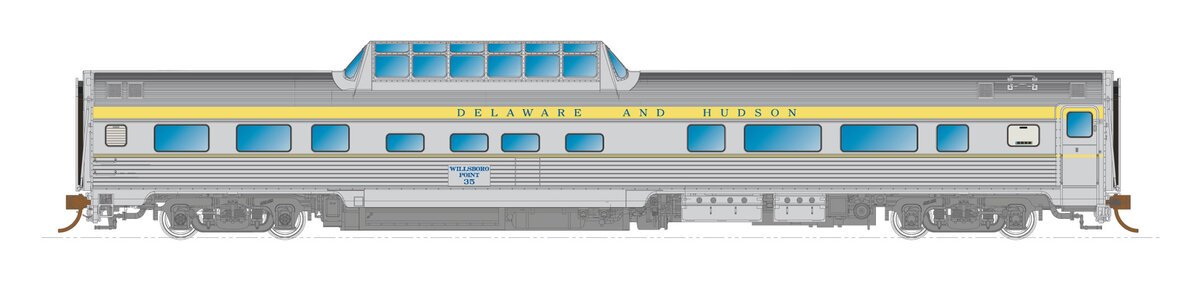 Rapido Trains 550113 N Delaware & Hudson Skyline Dome Coach Unnumbered