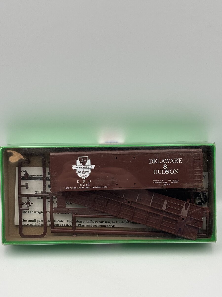 Bowser 3-1110 HO Delaware & Hudson 40' Box Car #20104 Kit