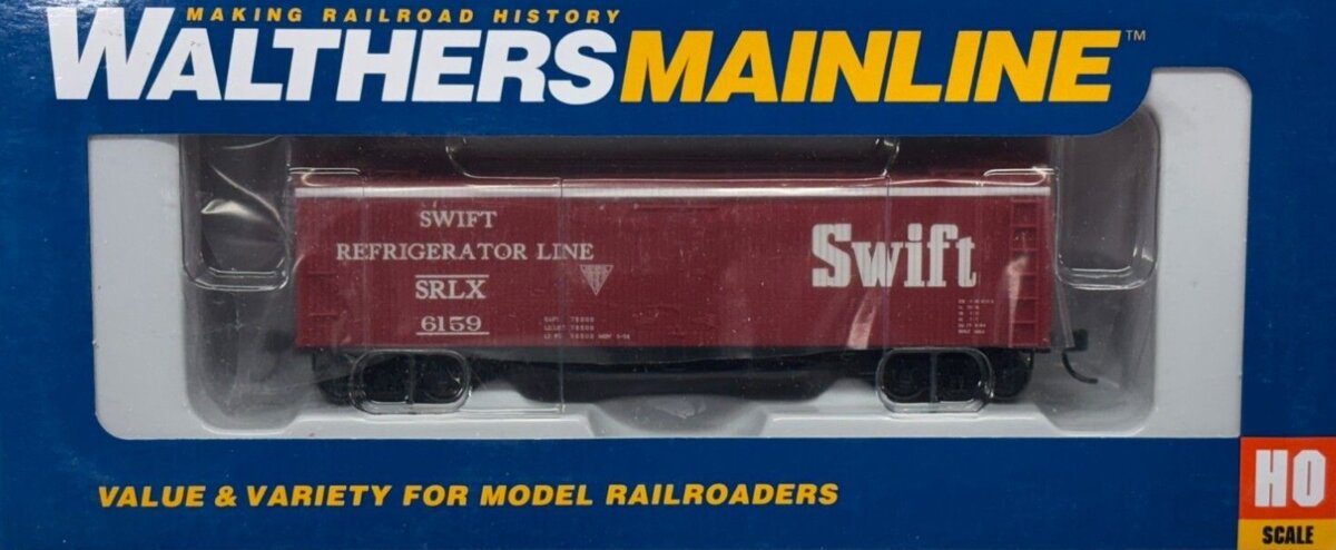 Walthers 910-41222 HO Swift Line 40' Early Wood Reefer # 6159 Assembled