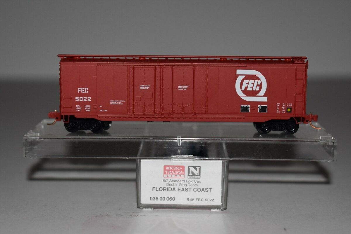 Micro-Trains 03600060 N Flordia East Coast 50' Double Plug Door Boxcar #5022 NIB
