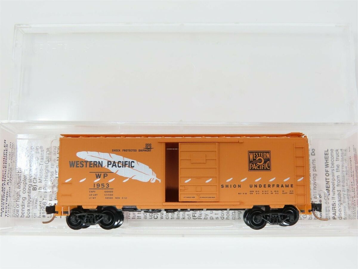 Micro-Trains 02000506 N Western Pacific 40' Standard Single Door Boxcar #1953 LN/Box
