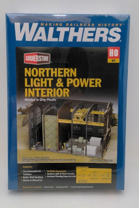 Walthers 933-3130 HO Scale Northern Light And Power House Interior Plastic Kit