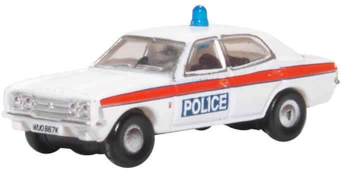 Oxford Diecast NCOR3004 1:148 Ford Cortina MkIII Devon & Cornwall Police