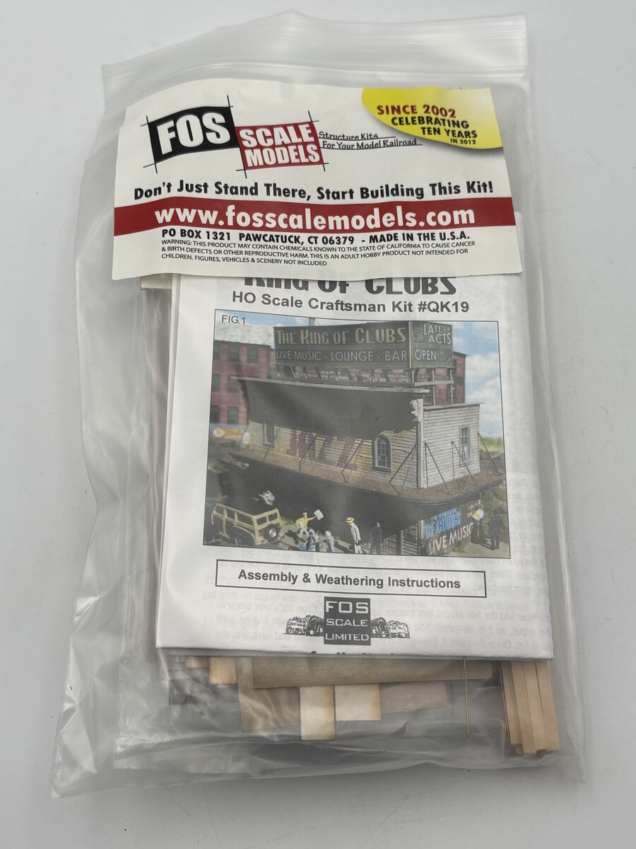 FOS Scale Limited QK19 HO Scale King of Clubs Jazz Lounge Craftsman Kit