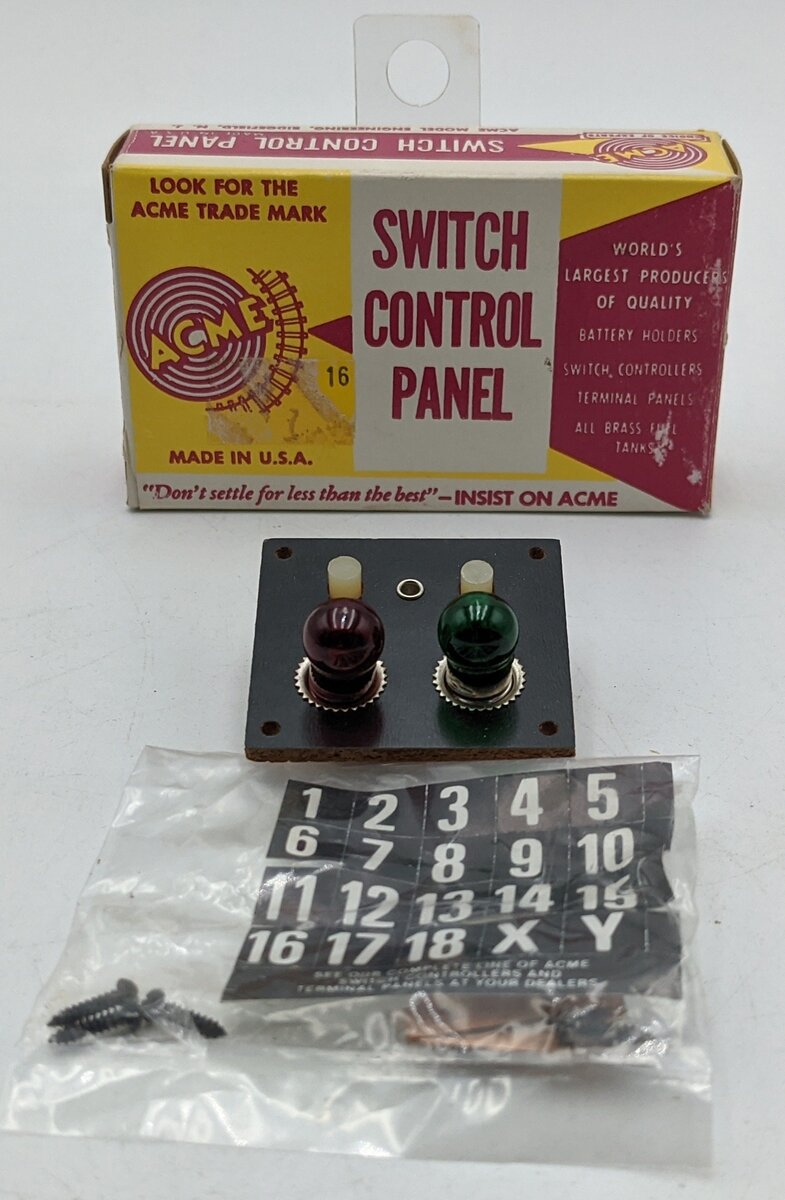 Acme 498 HO Scale Switch Control Panel For 1 Switch