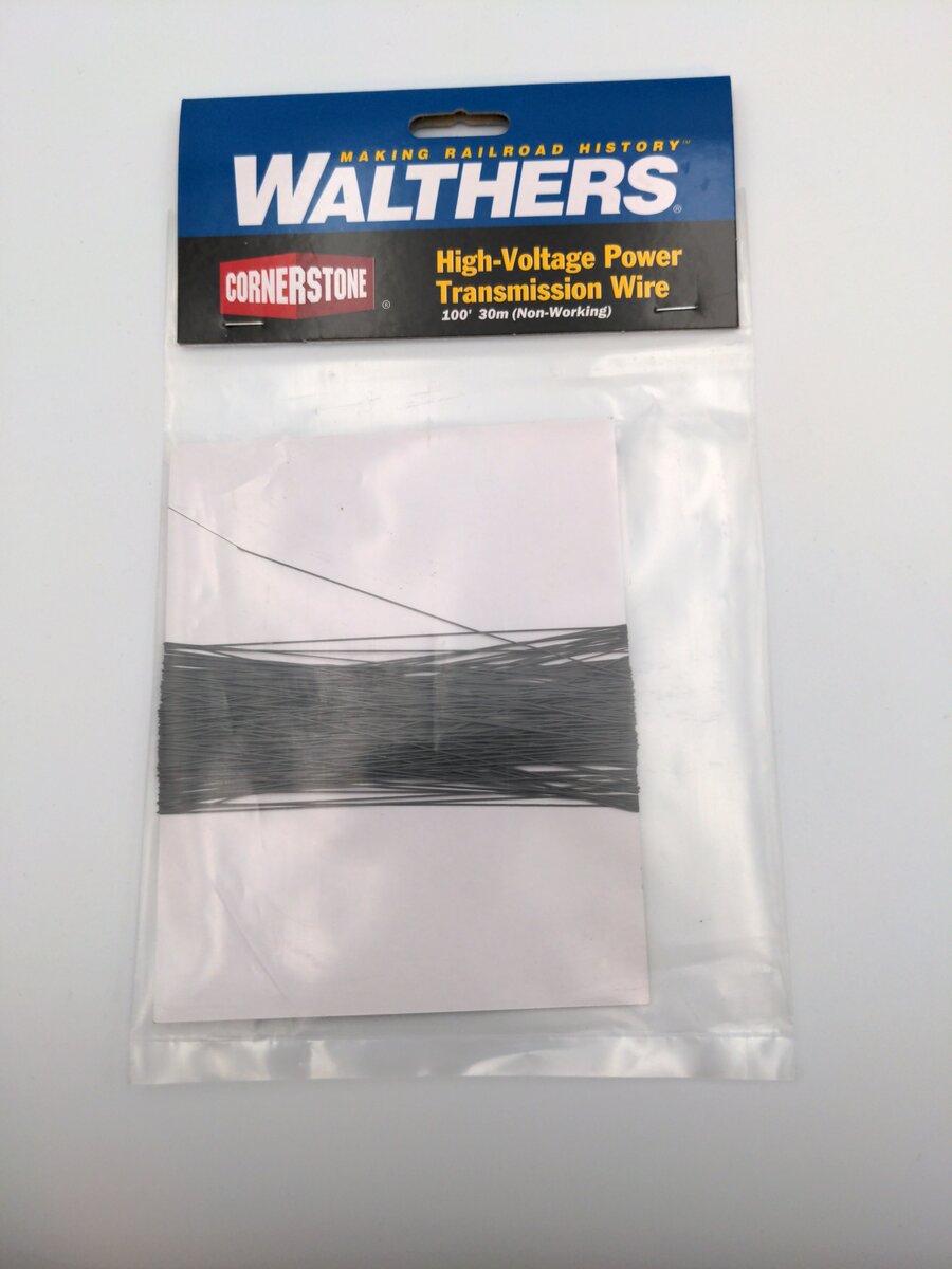 Walthers 933-3344 HO 100' 30m High-Voltage Power Transmission Wire (Non-Working)
