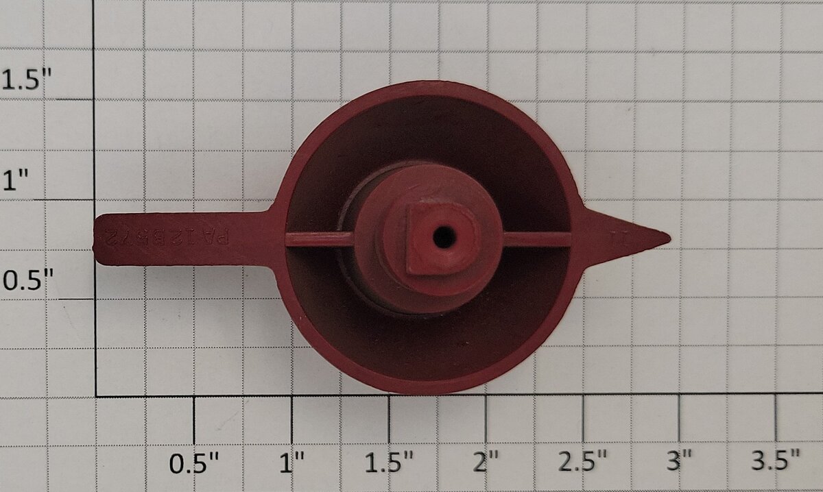 American Flyer PA12B572DR Dark Red Control Handle for AF Transformer