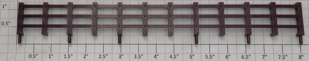 Lionel 1877-5 Dark Brown Long Fence Section