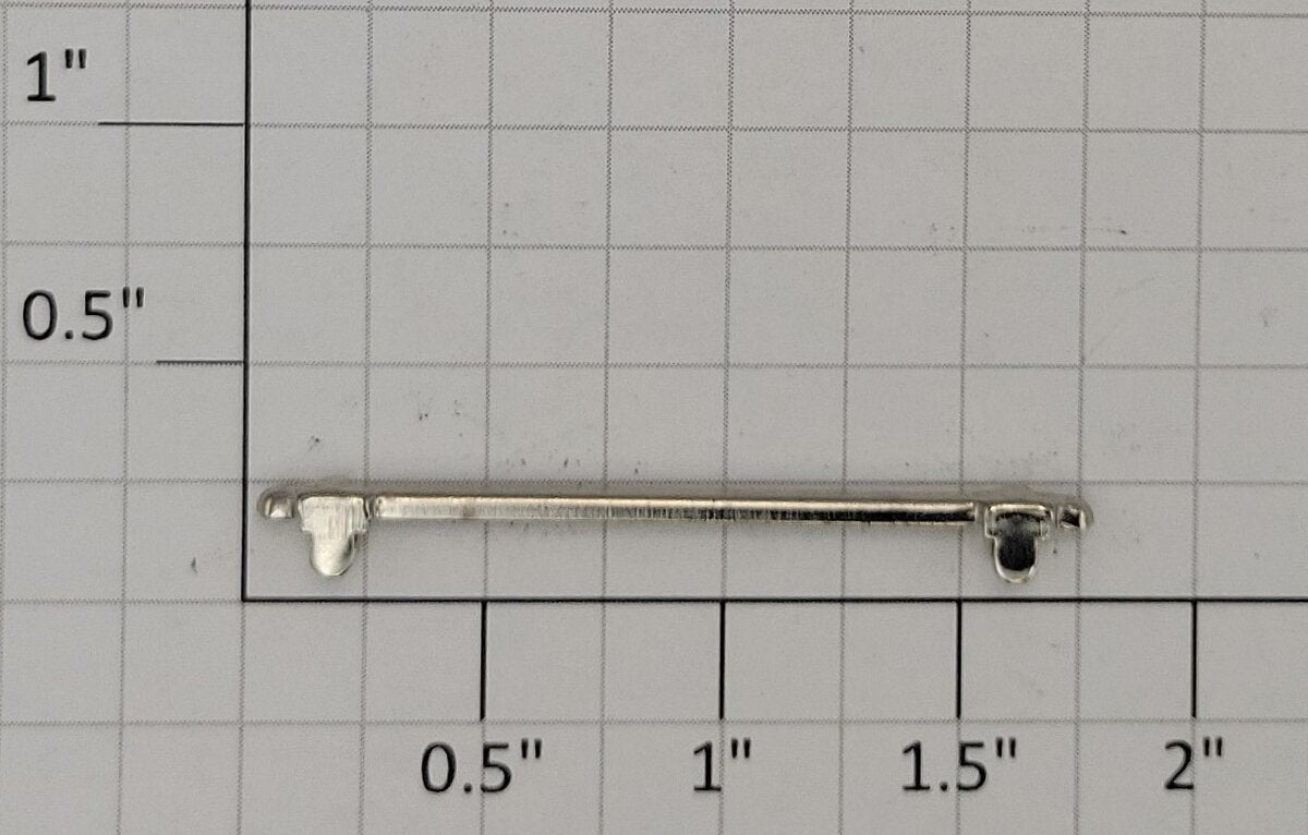 Lionel 257T-2 O Gauge Prewar Nickel 1-3/4" Long Tender Handrail #257T, 262T