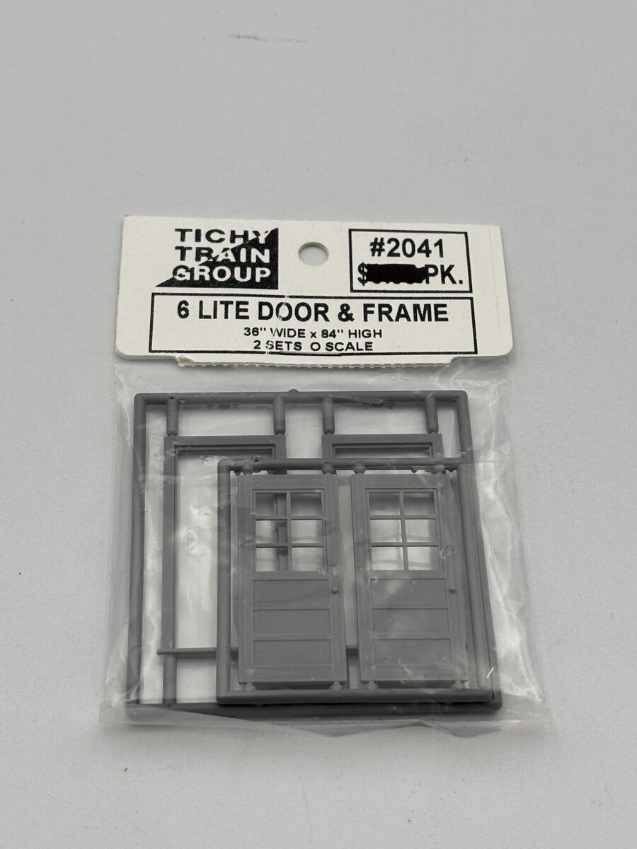 Tichy 2041 O 6 Lite Door and Frame 36" W x 84" H W/Glazing & Shades (Pack of 2)