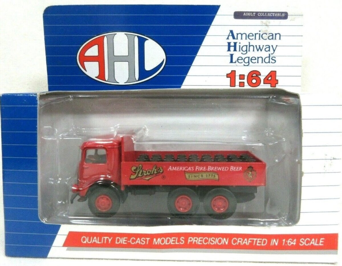 AHL L02043 1:64 Stroh's America's Fire-Brewed Beer Mack Delivey Truck NIB