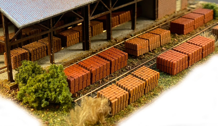 The N Scale Architect 20108 N Brick Triple Stacks Kit (Set of 4)