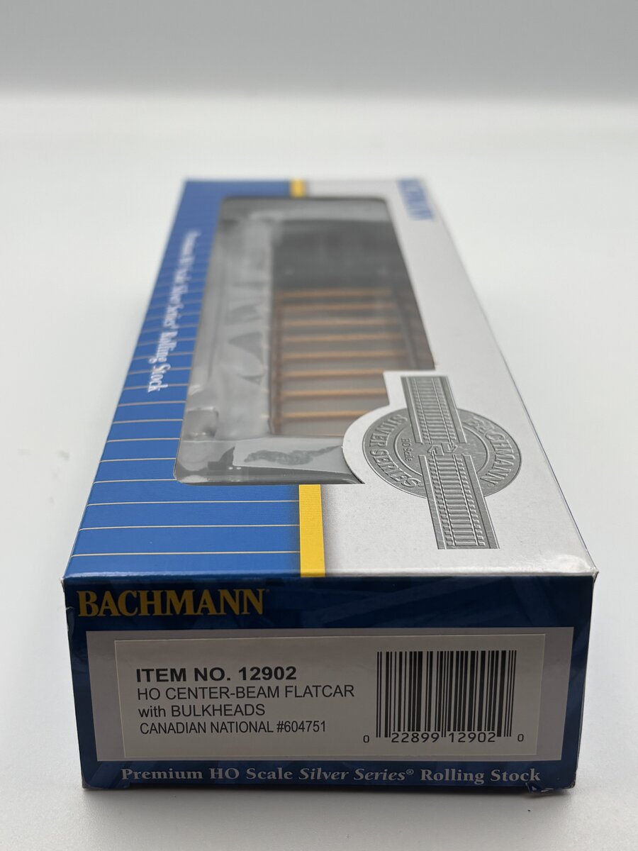Bachmann 12902 HO Canadian National 52' Center-Beam Flatcar #604751