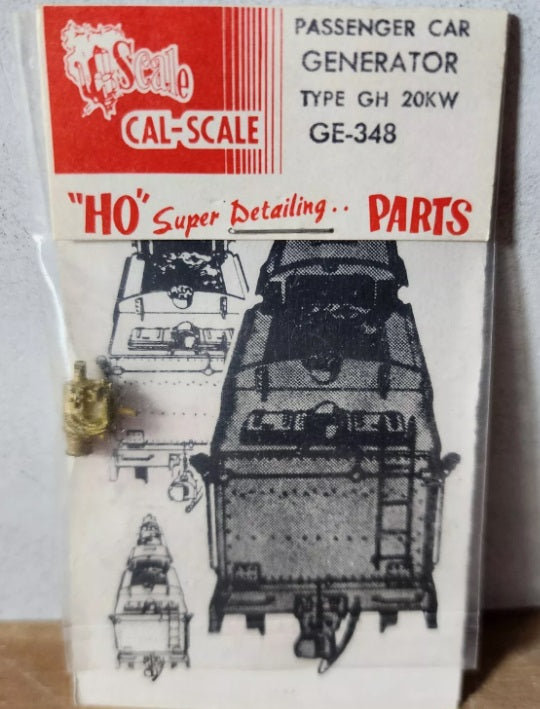 Cal-Scale 190-348 HO Passenger Car Generator Type GH 20KW Brass