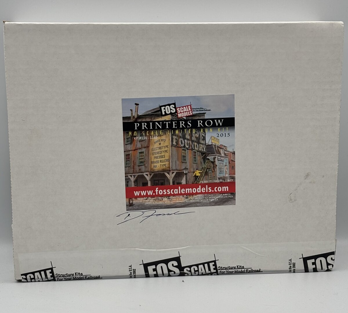 FOS Scale Limited 220 HO Scale Printers Row Limited Run Building Kit