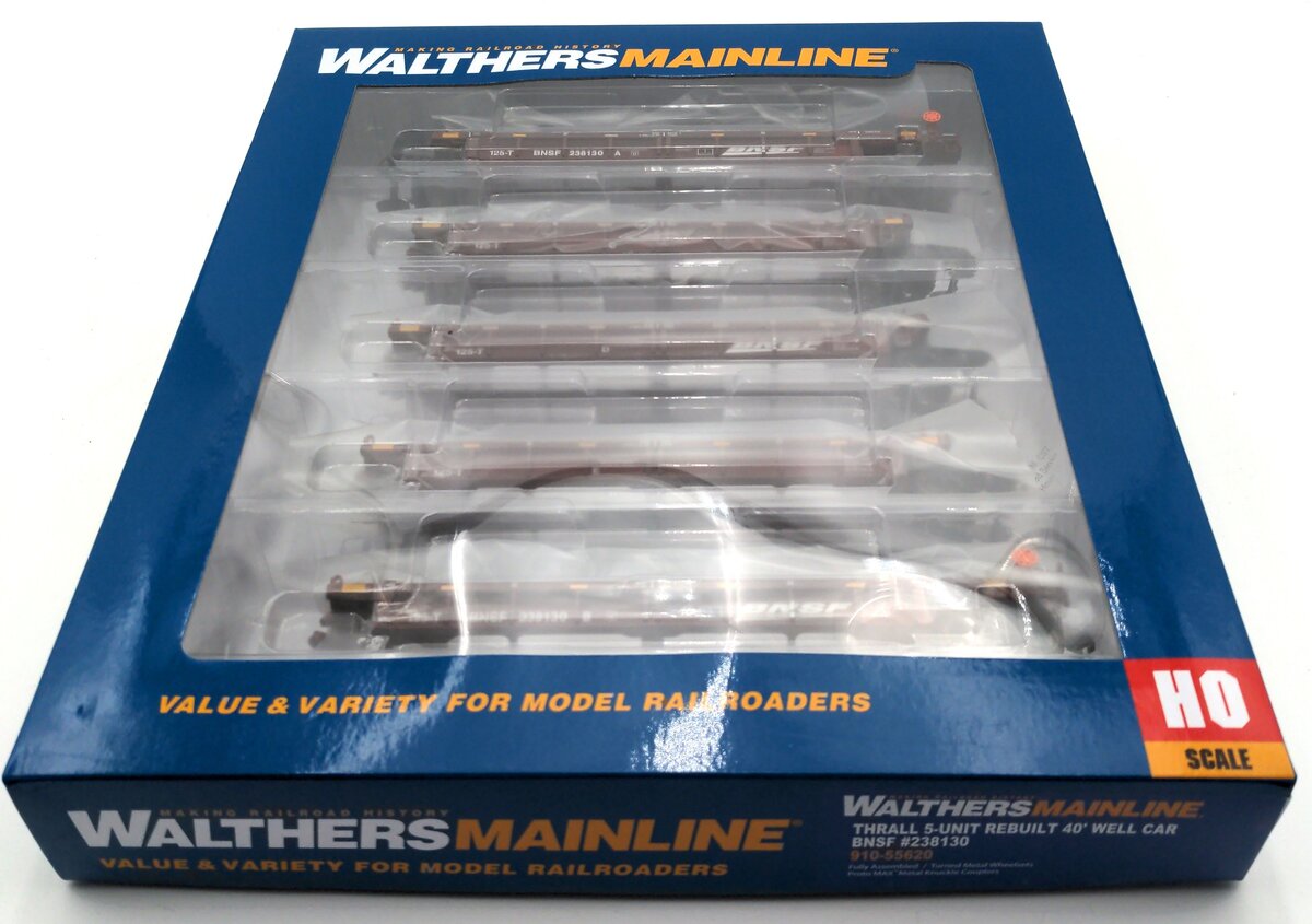 Walthers 910-55620 5-Ut 40' Wl BNSF 238130