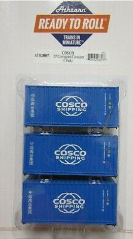 Athearn 28857 HO COSCO RTR 20'' Corrugated Container (Pack of 3)