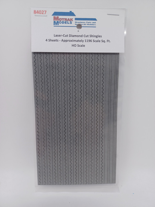 Motrak Models 84027 HO Laser Cut Diamond Cut Shingles