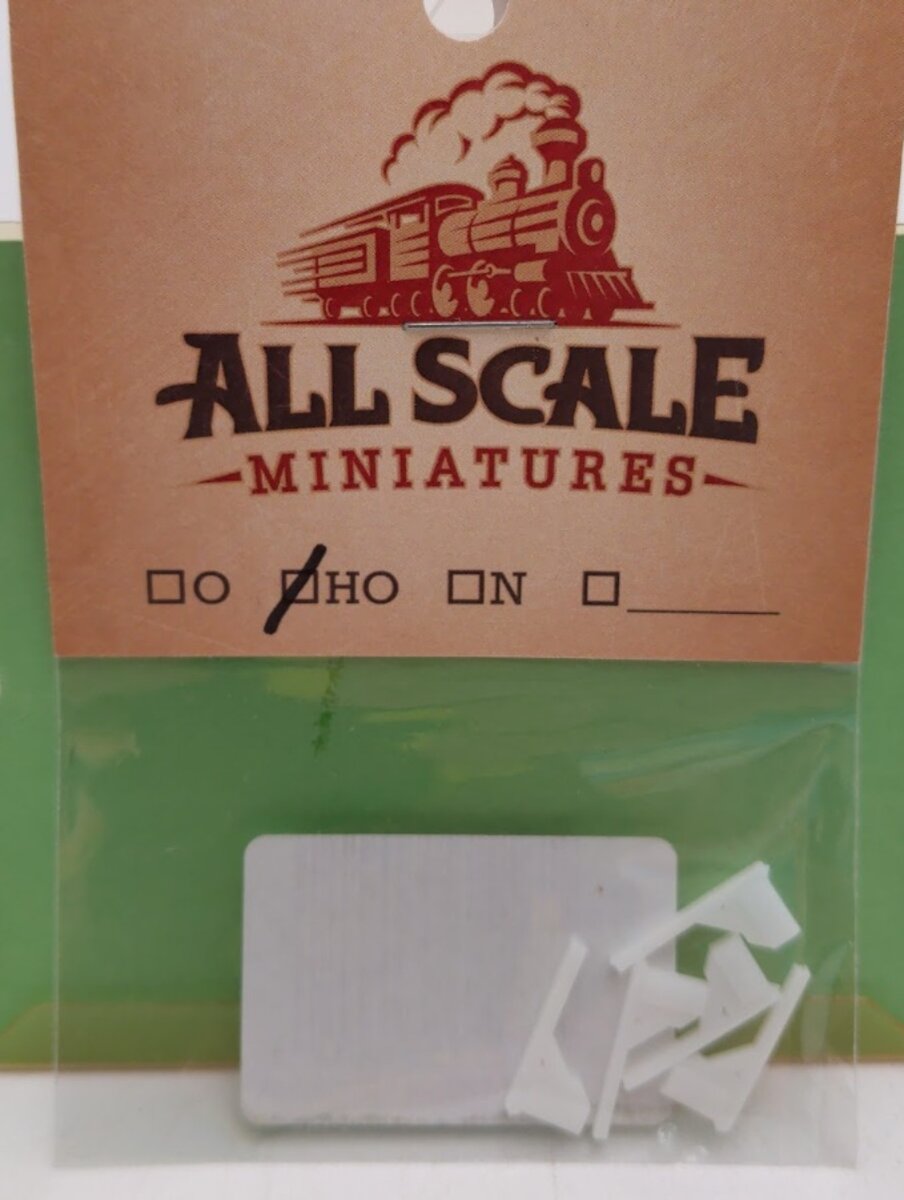 All Scale Miniatures 870774 HO Undecorated Roadside On Post Mailbox (Pack of 5)