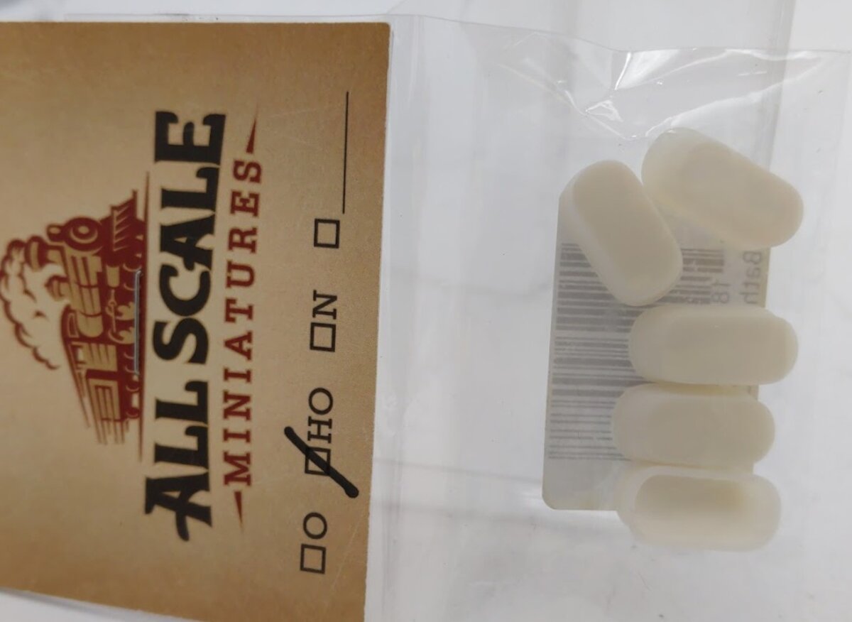 All Scale Miniatures 870927 HO Scale Undecorated Plastic Bath Tub (Pack of 5)