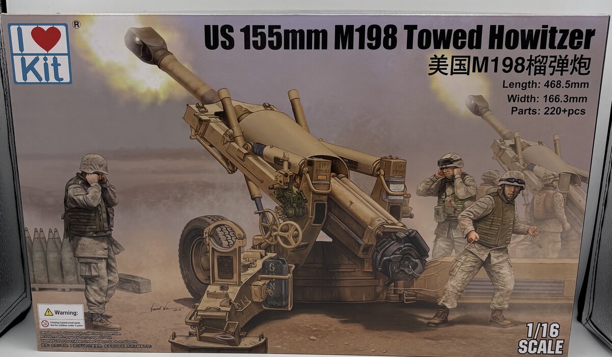 I Love Kit 61602 1:16 US M198 155mm Towed Howitzer Plastic Model Kit