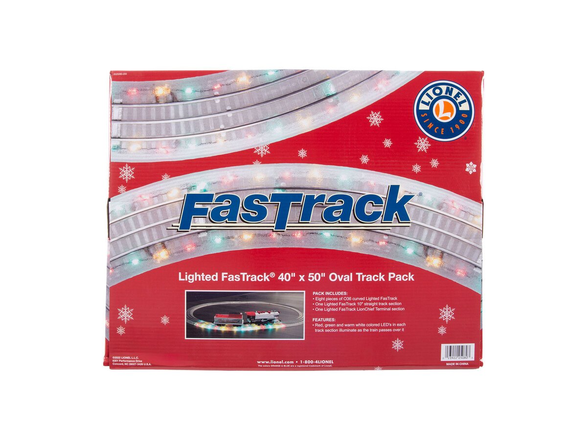 Lionel 2025080 O 40"X50" Oval Lighted Fastrack with Multi-Colored Lights