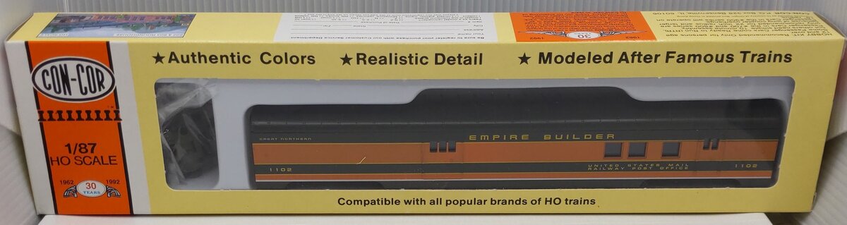 Con-Cor 0001-000923 HO Great Northern Empire Builder 72' RPO/Baggage Car Kit