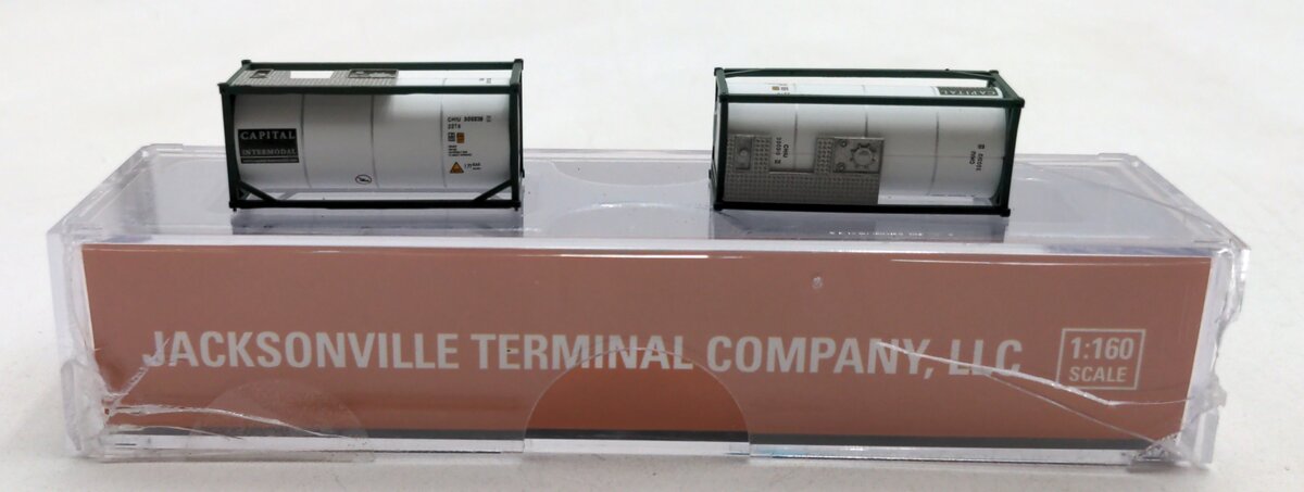 JTC Model Trains 205242 N Capital 20' Standard Tank Container (Pack of 2)