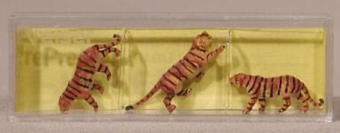 Preiser 0623 HO Scale Animals - Tigers Figures (Set of 3)