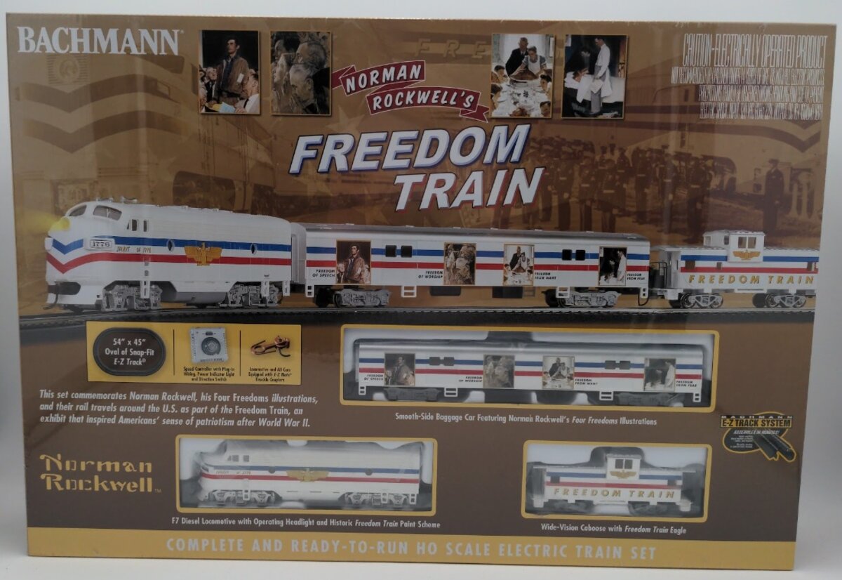 Bachmann 00767 HO Gauge Norman Rockwell Freedom Diesel Freight Starter Train Set