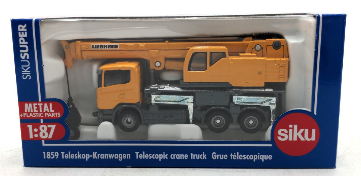 Siku 1859 1:87 Scale Metal & Plastic Telescopic Crane Truck