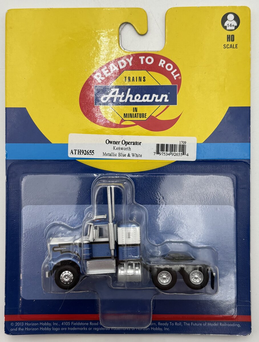 Athearn 92655 HO RTR Blue & White Owner Operator Kenworth