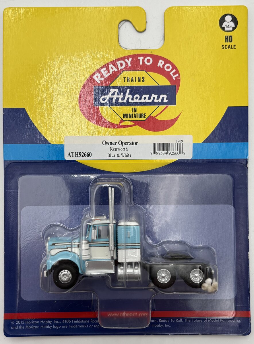 Athearn 92660 HO RTR Blue & White Owner Operator Kenworth