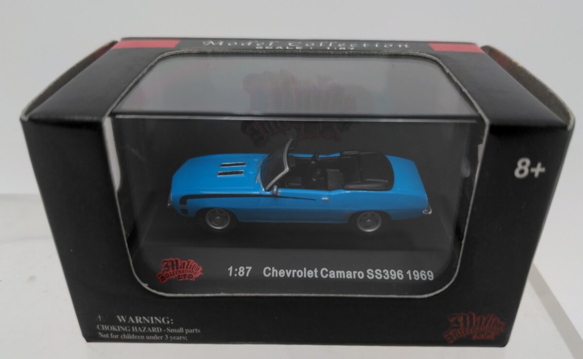 Malibu International 102 1:87 Light Blue Chevrolet Camaro Convertible SS396 1969