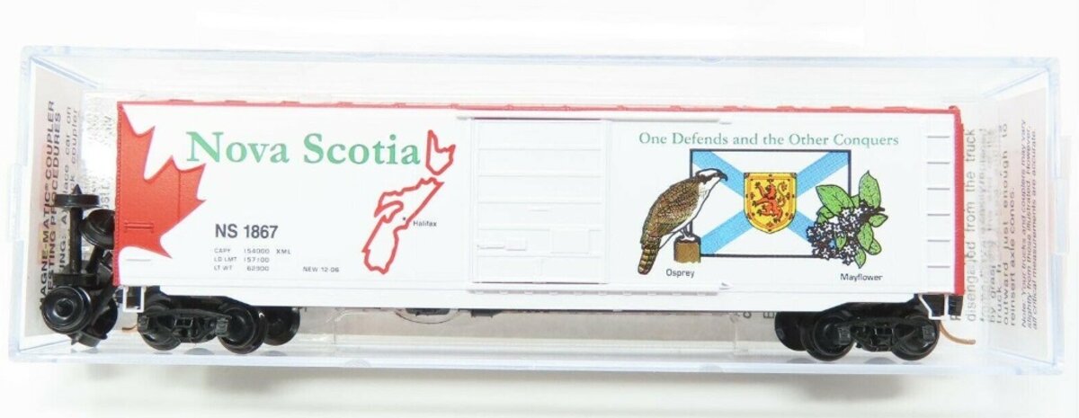 Micro-Trains 07700154 N Nova Scotia 50'''' Standard Single Door Boxcar #1867 NIB