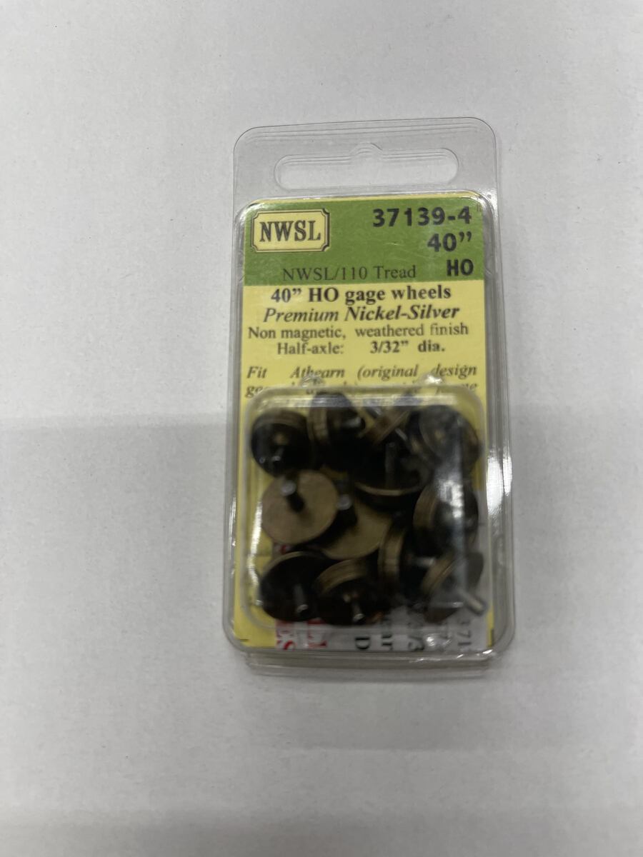Northwest Short Line 37139-4 HO 3/32" 1/2 Axle 40"/110 Outside Frame N-S Wheels