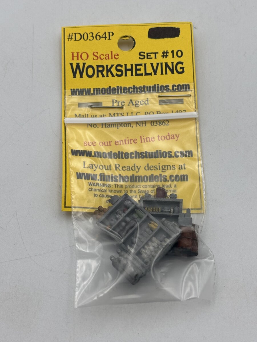 Model Tech Studios D0364P HO #10 Workshelving